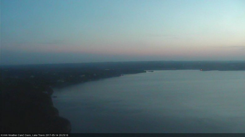 Lake Travis webcam, May 14, 2017 8:00 PM CT