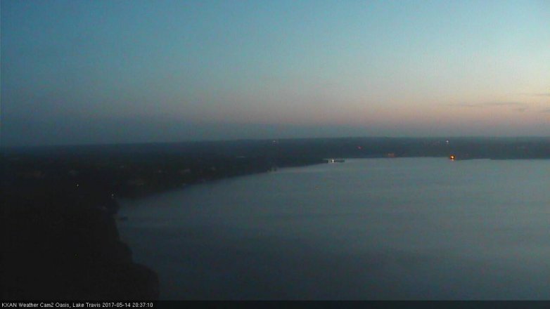 Lake Travis webcam, May 14, 2017 8:05 PM CT