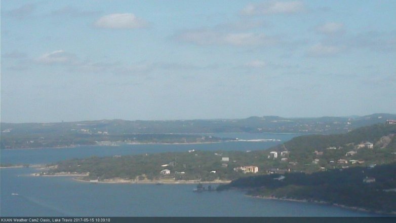 Lake Travis webcam, May 15, 2017 10:00 AM CT