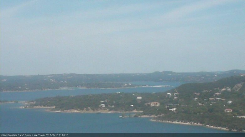 Lake Travis webcam, May 15, 2017 11:30 AM CT