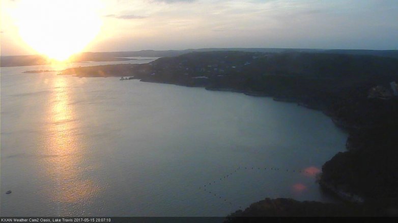 Lake Travis webcam, May 15, 2017 7:20 PM CT