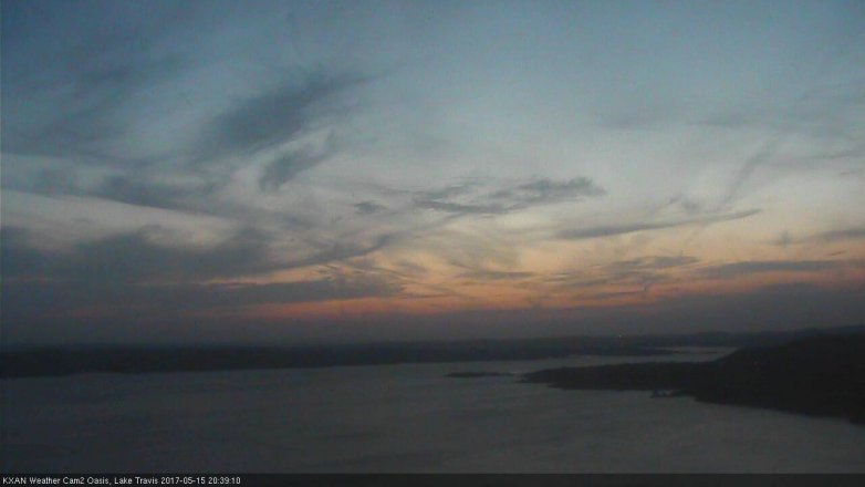 Lake Travis webcam, May 15, 2017 7:50 PM CT