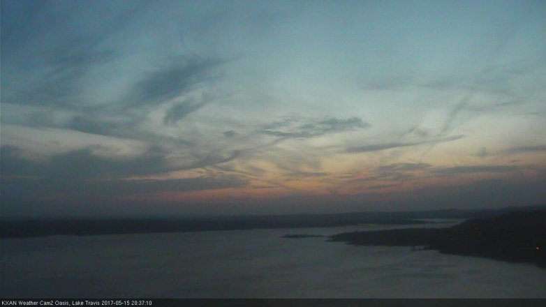 Lake Travis webcam, May 15, 2017 7:55 PM CT