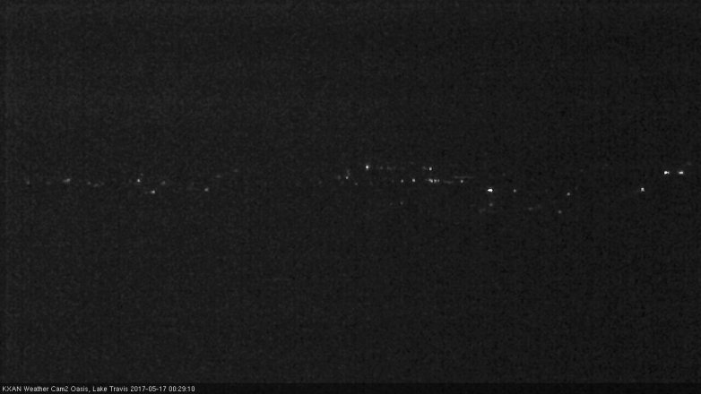 Lake Travis webcam, May 16, 2017 11:35 PM CT