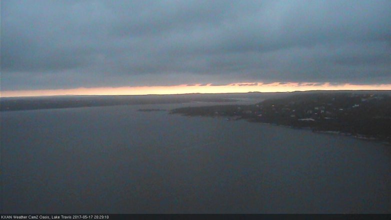 Lake Travis webcam, May 17, 2017 7:35 PM CT