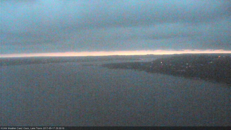 Lake Travis webcam, May 17, 2017 8:10 PM CT