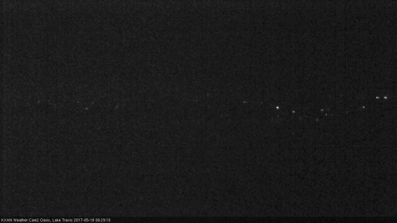 Lake Travis webcam, May 17, 2017 11:50 PM CT