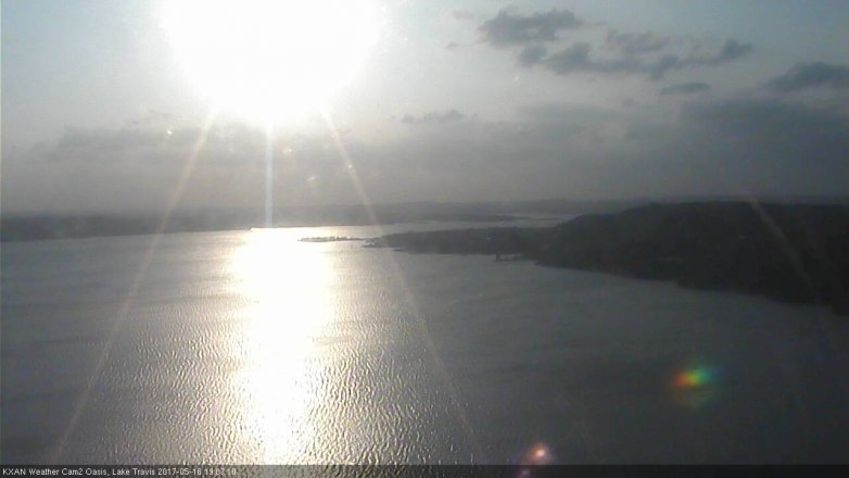 Lake Travis webcam, May 18, 2017 6:40 PM CT