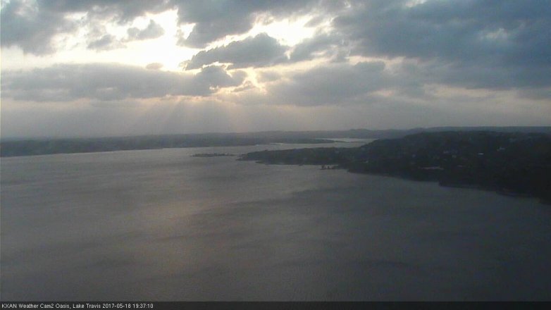 Lake Travis webcam, May 18, 2017 6:55 PM CT
