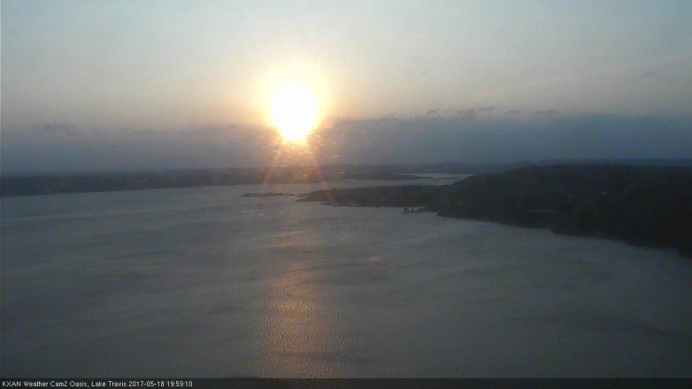 Lake Travis webcam, May 18, 2017 7:20 PM CT