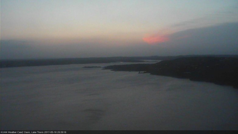 Lake Travis webcam, May 18, 2017 7:50 PM CT