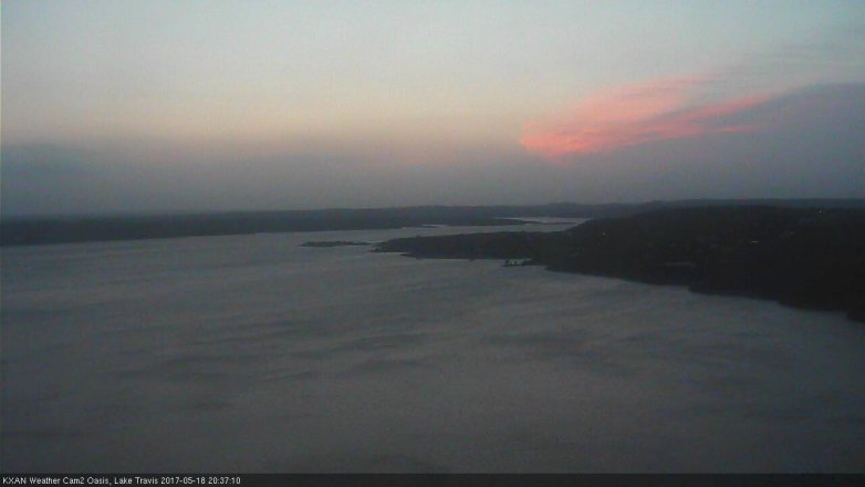 Lake Travis webcam, May 18, 2017 8:00 PM CT