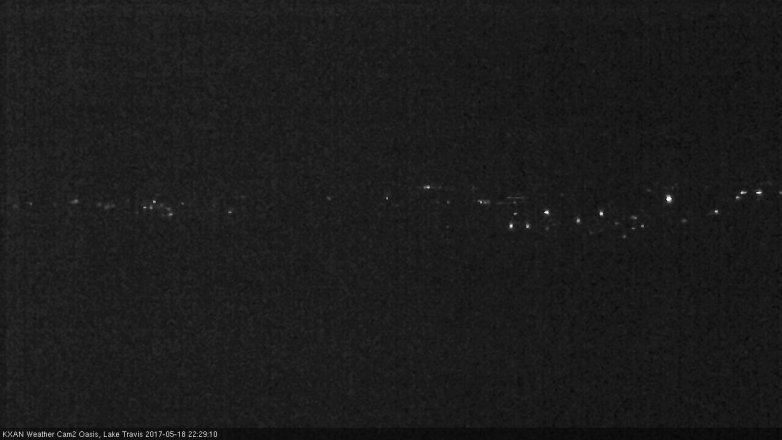 Lake Travis webcam, May 18, 2017 9:40 PM CT