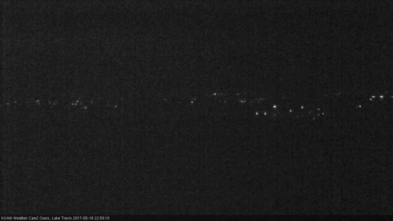 Lake Travis webcam, May 18, 2017 10:10 PM CT