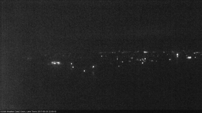 Lake Travis webcam, May 20, 2017 9:25 PM CT