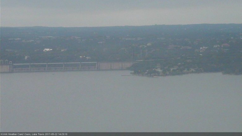Lake Travis webcam, May 22, 2017 1:35 PM CT