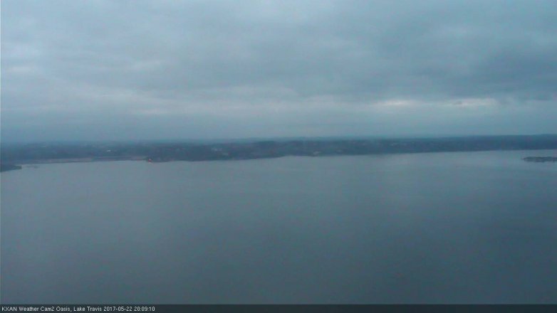 Lake Travis webcam, May 22, 2017 7:25 PM CT