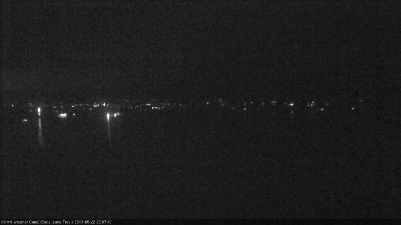 Lake Travis webcam, May 22, 2017 9:30 PM CT