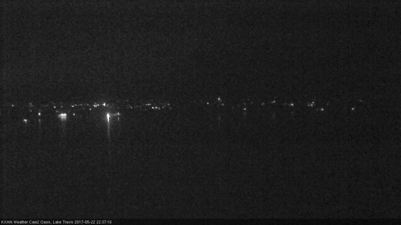 Lake Travis webcam, May 22, 2017 10:00 PM CT