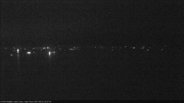 Lake Travis webcam, May 22, 2017 11:00 PM CT