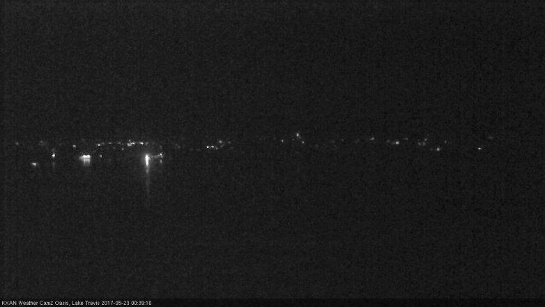 Lake Travis webcam, May 22, 2017 11:55 PM CT