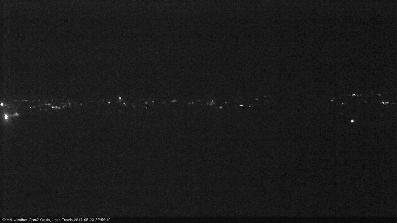Lake Travis webcam, May 23, 2017 10:30 PM CT