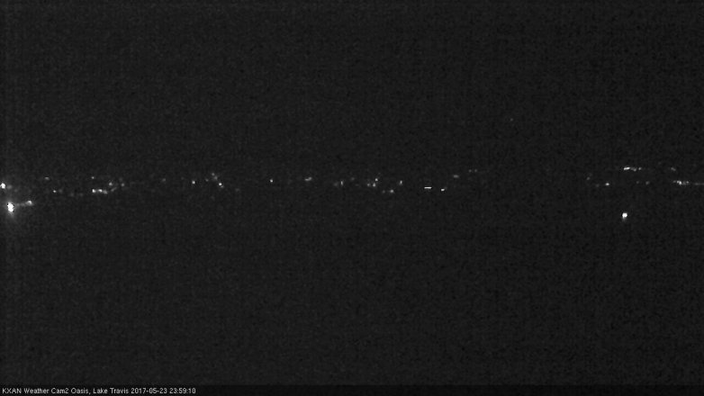 Lake Travis webcam, May 23, 2017 11:05 PM CT