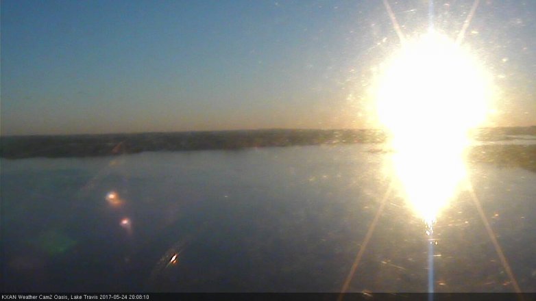 Lake Travis webcam, May 24, 2017 7:30 PM CT