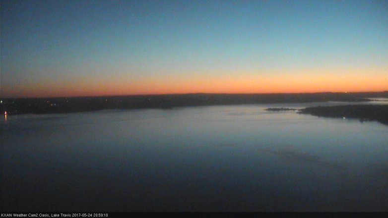 Lake Travis webcam, May 24, 2017 8:30 PM CT