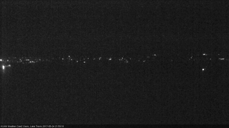 Lake Travis webcam, May 24, 2017 9:30 PM CT