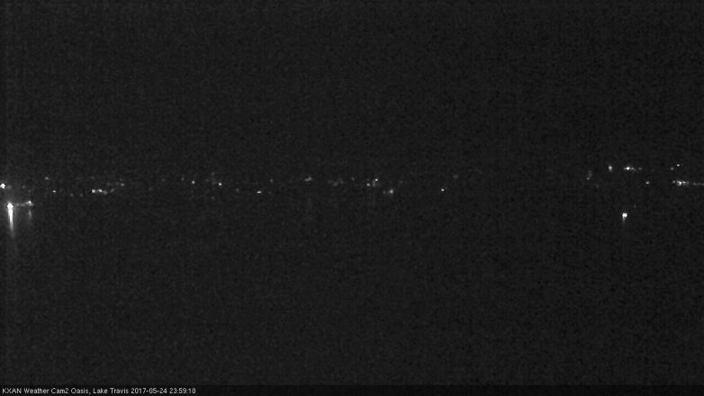 Lake Travis webcam, May 24, 2017 11:30 PM CT