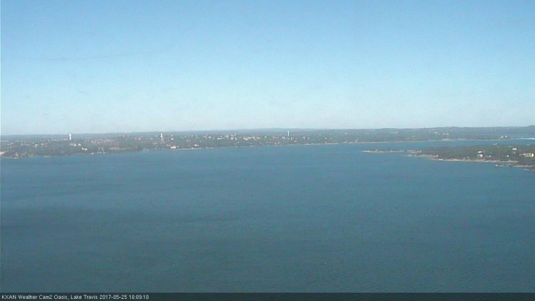 Lake Travis webcam, May 25, 2017 9:30 AM CT