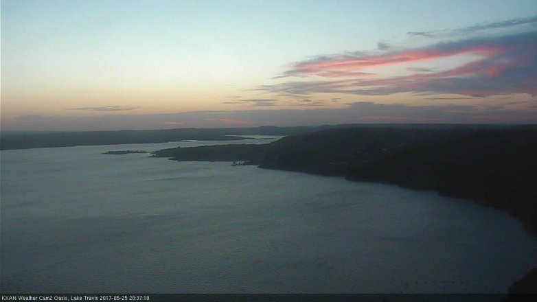 Lake Travis webcam, May 25, 2017 8:05 PM CT