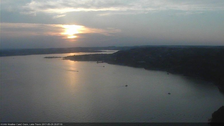 Lake Travis webcam, May 29, 2017 7:30 PM CT