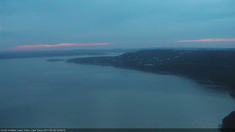 Lake Travis webcam, May 30, 2017 8:05 PM CT