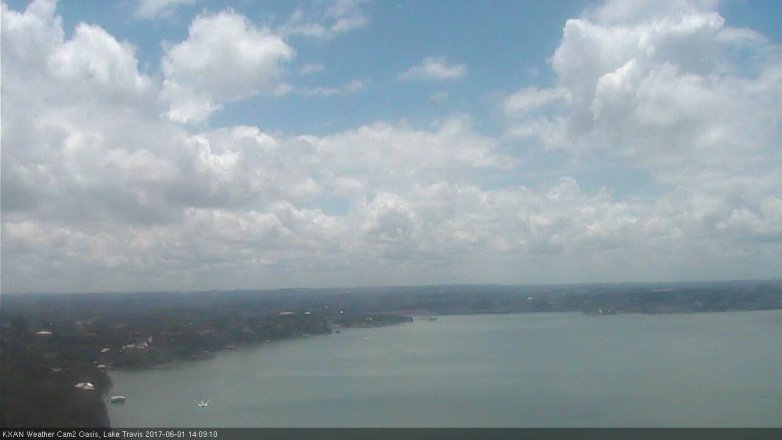 Lake Travis webcam, June 1, 2017 1:25 PM CT