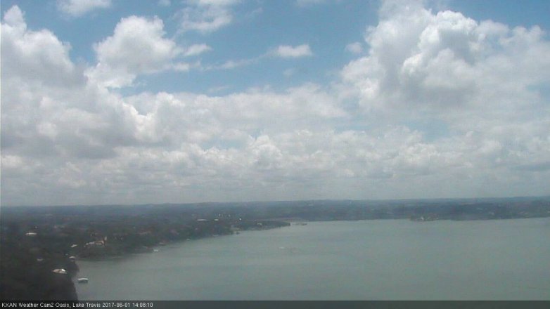 Lake Travis webcam, June 1, 2017 1:35 PM CT