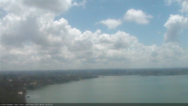 Lake Travis webcam, June 1, 2017 2:10 PM CT