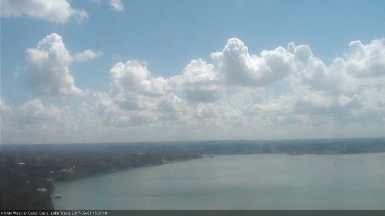 Lake Travis webcam, June 1, 2017 3:00 PM CT