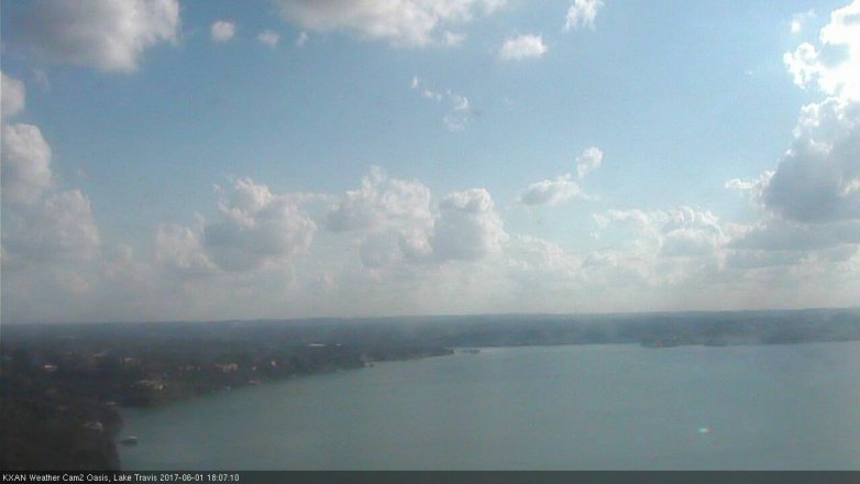 Lake Travis webcam, June 1, 2017 5:25 PM CT