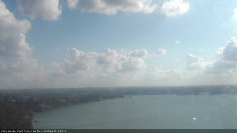 Lake Travis webcam, June 1, 2017 5:40 PM CT