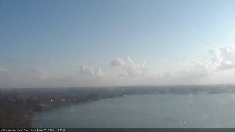Lake Travis webcam, June 1, 2017 6:15 PM CT