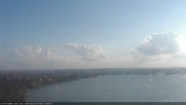 Lake Travis webcam, June 1, 2017 6:20 PM CT