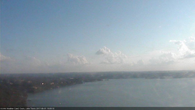 Lake Travis webcam, June 1, 2017 6:30 PM CT