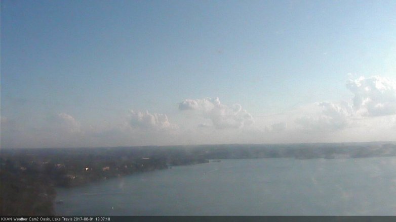 Lake Travis webcam, June 1, 2017 6:35 PM CT