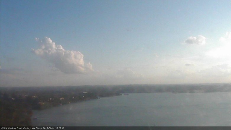 Lake Travis webcam, June 1, 2017 6:45 PM CT