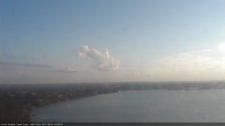 Lake Travis webcam, June 1, 2017 6:50 PM CT