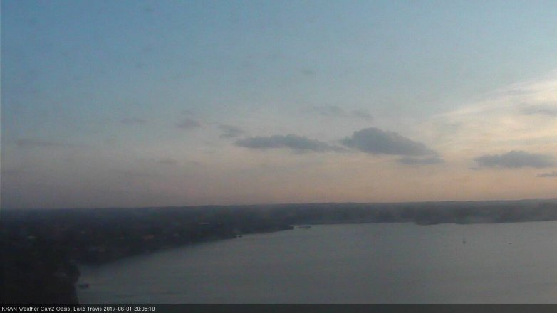 Lake Travis webcam, June 1, 2017 7:15 PM CT