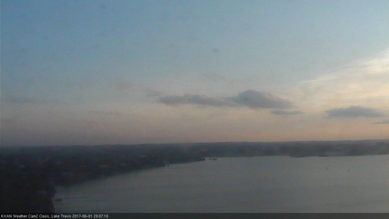 Lake Travis webcam, June 1, 2017 7:25 PM CT
