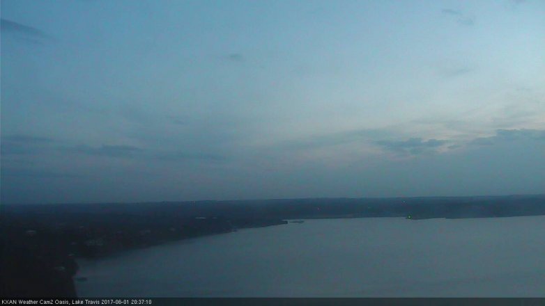 Lake Travis webcam, June 1, 2017 8:05 PM CT